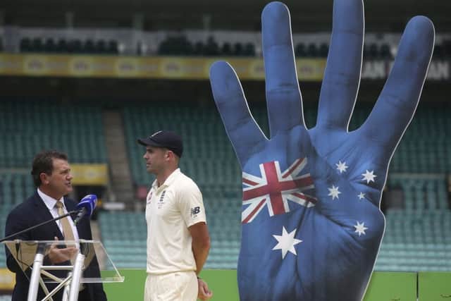 James Anderson speaks at the end the last day of the Ashes. Picture: AP