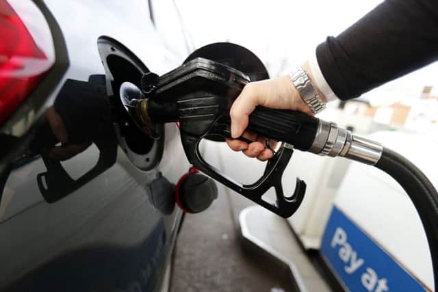 Diesel fuel is pumped into a car as the oil price hits a three-year high. Picture: Lynne Cameron/PA Wire