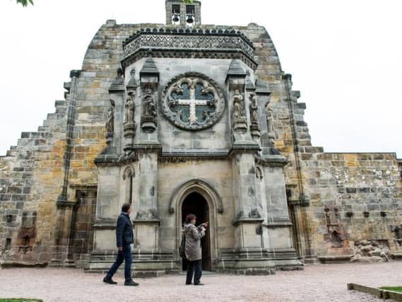 Rosslyn Chapel featured in the Da Vinci Code.