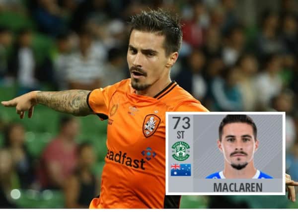 New Hibs striker Jamie Maclaren has a FIFA ranking of 73 - the highest of any Easter Road player in the game. Main picture: Getty Images