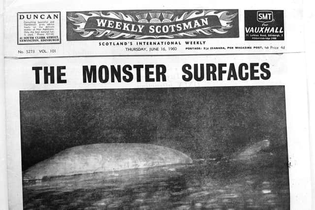 Loch Ness Monster - Front Page of Weekly Scotsman on June 1960.