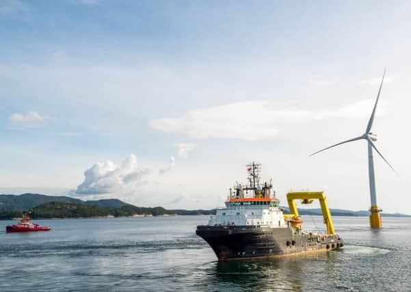 The world's first floating wind farm, Hywind, Photo: Oyvind Gravas/Statoil/PA Wire