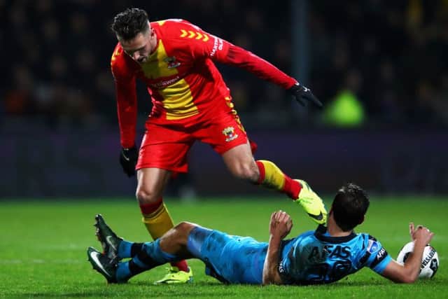Hearts target Leon de Kogel in action for Go Ahead Eagles against AZ Alkmaar. Picture: Dean Mouhtaropoulos/Getty Images