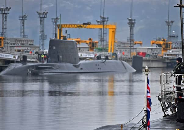 HMS Vigilant, based in Clyde, is one of the UK's fleet of four Vanguard class nuclear-powered ballistic missile submarines carrying the Trident nuclear missile system (Photo by Jeff J Mitchell/Getty Images)