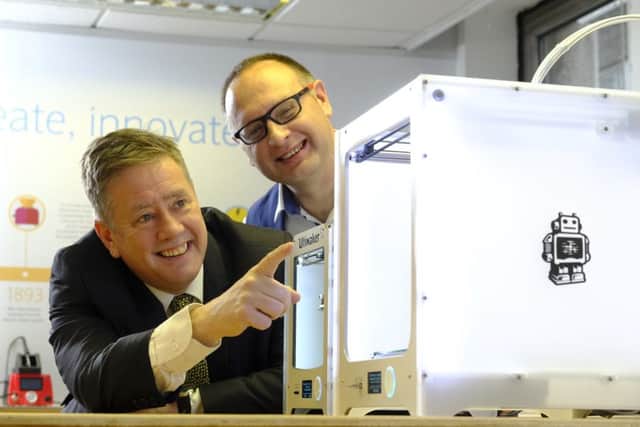 Keith Brown visits the Eagle Lab