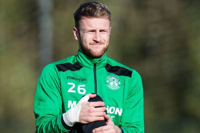 Scott Bain made his Hibs debut against Excelsior Rotterdam on Tuesday. Picture: SNS.