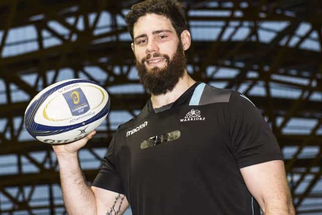Glasgow Warriors' Greg Petersen speaks to the media