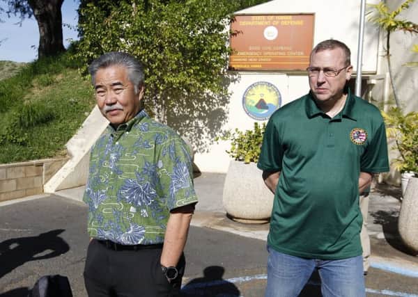 A push alert that warned of an incoming ballistic missile to Hawaii and sent residents into a full-blown panic was a mistake, state emergency officials said. Picture: George F. Lee /The Star-Advertiser via AP