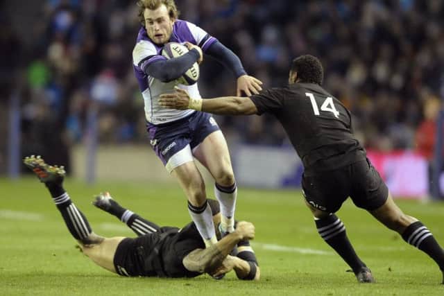 Stuart Hogg injured his hip against New Zealand. Picture: Neil Hanna