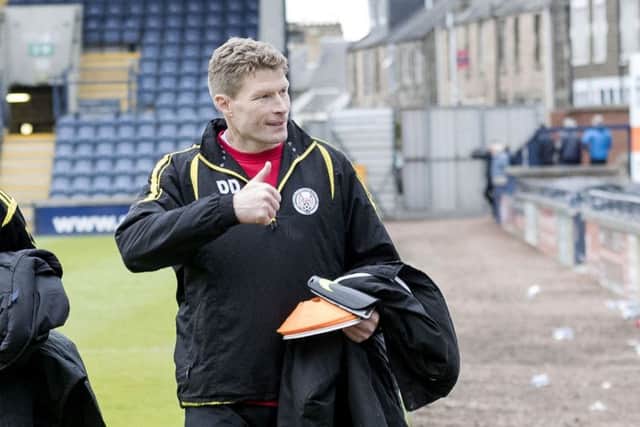 Thumbs up. For Darren Dods, Saturdays cup tie at Celtic is all about positives despite the gulf between the clubs.  Photograph: Alan Rennie/SNS