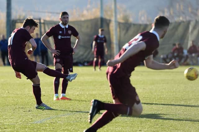 Andy Irving scores from a free-kick to make it 1-1