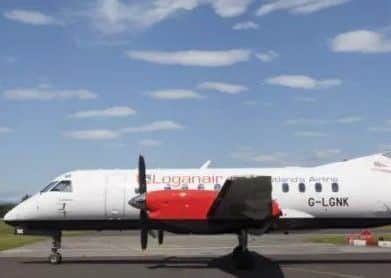 The Loganair pilot could not see the jet but disabled his auto pilot and descended rapidly to avoid contact. Picture: TSPL