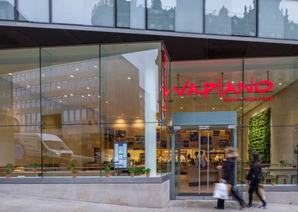 Vapiano in Edinburgh offers pizzas, pastas, antipasti and salads ordered directly from chefs at an open kitchen.