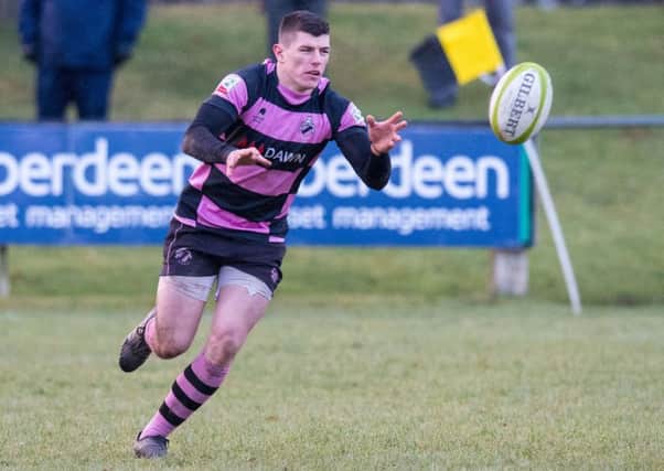 Scott Lyle's kicking and late try were crucial to Ayr's victory. Picture: SNS/SRU.