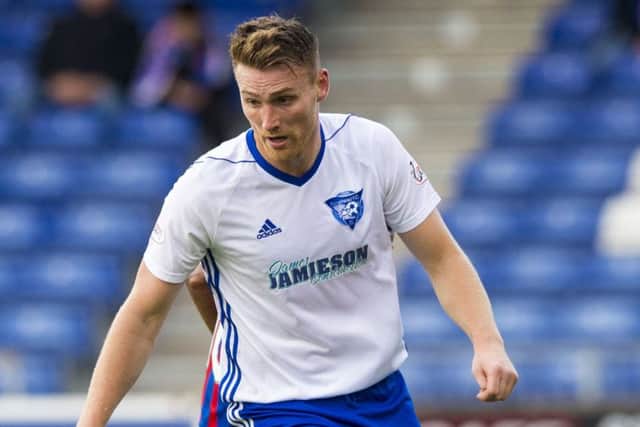 Rory McAllister scored from the penalty spot for Peterhead. Picture: SNS.