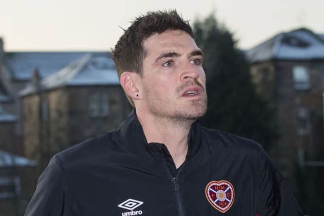 The Hearts striker was unimpressed with comments made by David Tanner on social media. Picture: SNS