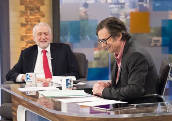 Labour Party's Jeremy Corbyn MP on 
'Peston On Sunday' TV show. Picture: Ken McKay/ITV/REX/Shutterstock