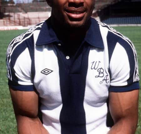 Cyrille Regis, pictured in a West Brom kit in 1978. Picture: PA