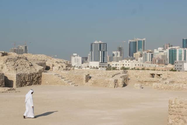 Qal'at al-Bahrain and Manama skyline. Picture: David McLean