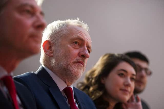Scottish Labour leader Richard Leonard and UK party leader Jeremy Corbyn in Glasgow. The party has been attacked by the SNP over its Brexit stance. Picture: John Devlin