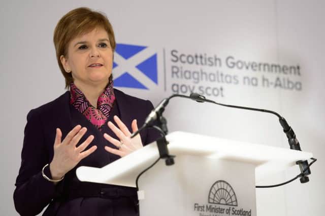 Nicola Sturgeon made the comments during a speech to the David Hume Institute in Edinburgh. Picture: AFP/John Linton/Getty
