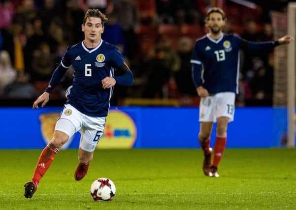 Kenny McLean in action for Scotland during the national team's last friendly outing against the Netherlands at Pittodrie. Picture: SNS Group