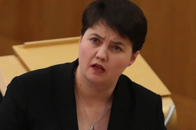 Scottish Conservative leader Ruth Davidson during FMQs at the Scottish Parliament in Edinburgh. Picture: Andrew Milligan/PA Wire