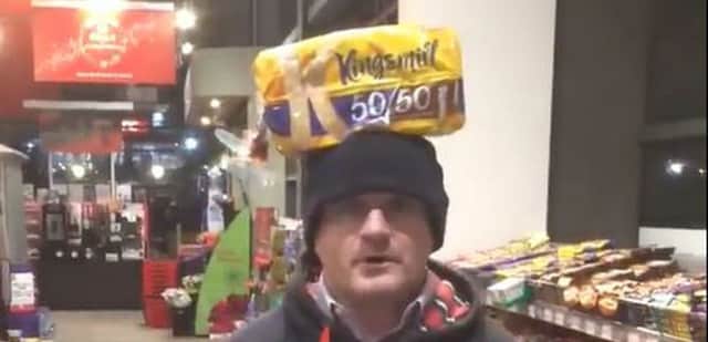 A screengrab of the video. Picture: Barry McElfduff/Twitter/PA