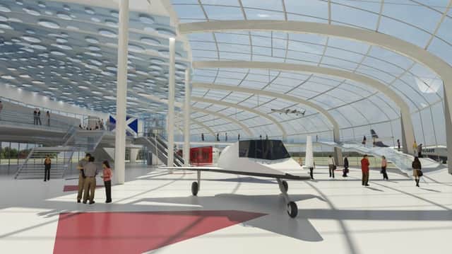 An artist's impression of a proposed space port at Prestwick airport. Picture: Contributed