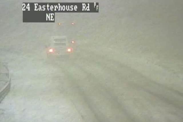 A traffic camera capture the M8 this morning. Picture: Traffic Scotland