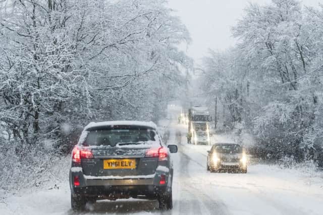 Snow and ice have caused travel disruption across Scotland. Picture: Phil Wilkinson