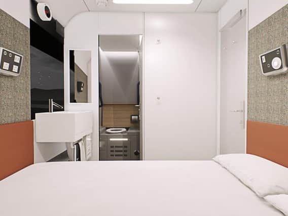 A double room suite - the first on a British train - with ensuite and shower.