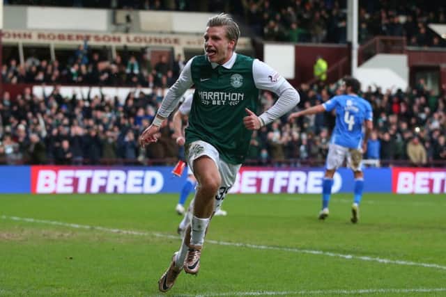 Jason Cummings found the back of the net regularly for Hibs in the Scottish Championship. Picture: Getty