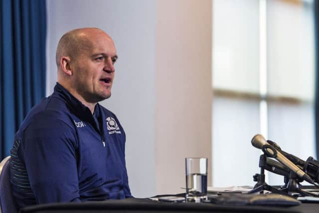 Scotland head coach Gregor Townsend speaks to the press as he announces his squad for the Six Nations. Picture: SNS