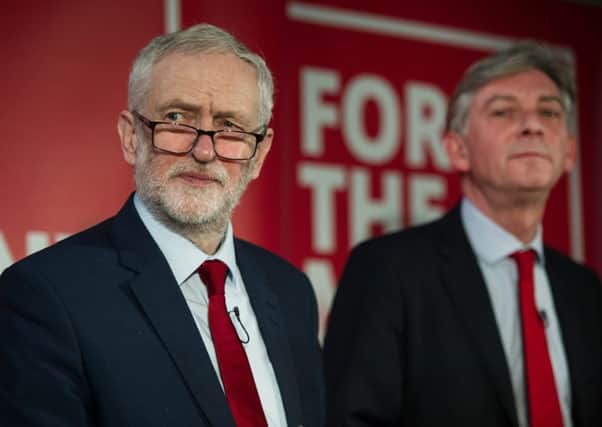 Labour leader Jeremy Corbyn with his Scottish counterpart Richard Leonard. Picture: SNS