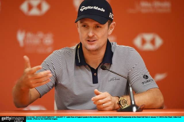 Justin Rose, the 2014 winner, confirmed his appearance in this year's Aberdeen Standard Investments Scottish Open during a press conference for the Abu Dhabi HSBC Championship. Picture: Getty Images