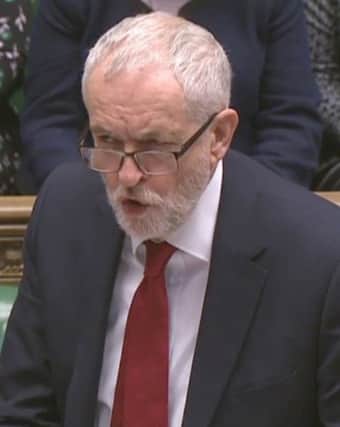 Labour party leader Jeremy Corbyn speaks during Prime Minister's Questions in the House of Commons. Picture: PA Wire