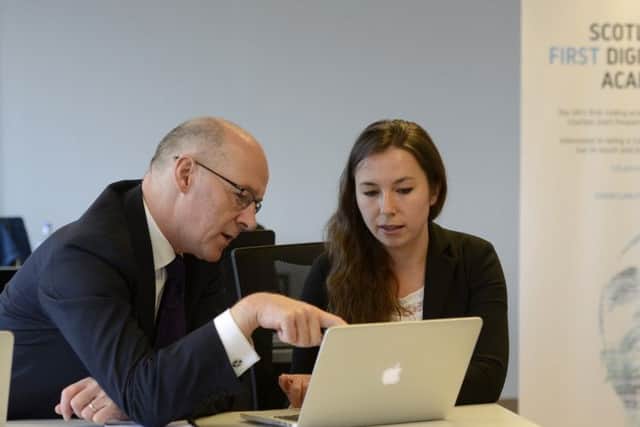 Deputy First Minister John Swinney helped launch 'CodeClan'