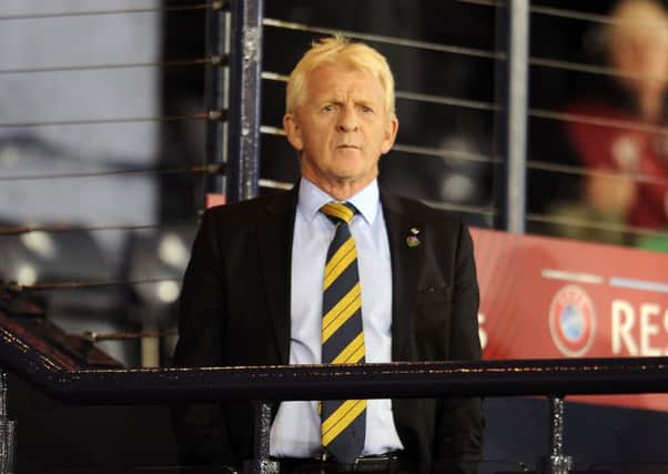 Gordon Strachan looks on during the 2018 World Cup qualifier against Slovakia at Hampden in October 2017. Picture: Michael Gillen