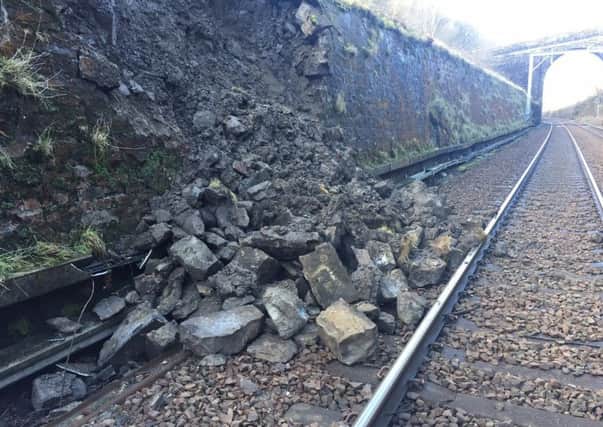 The landslip at Winchburgh. Picture: TSPL