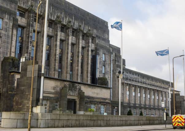 Two Saltires flying outside St Andrews House in Edinburgh. Picture: TSPL