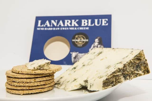 30-03-2017 Lanark Blue Cheese made at Dunsyre Farm by the Etherington Family.  Lanark Blue Cheese bought from The Olive Tree Deli.Picture Sarah Peters.