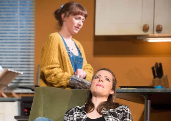 Lucianne McEvoy and Scarlett Mack in Bold Girls at the Citizens' Theatre