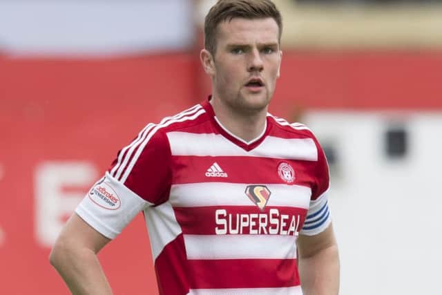 Michael Devlin in action for Hamilton against Kilmarnock in April 2017. Picture: SNS Group