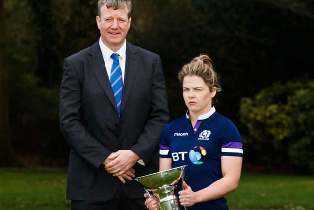 Scotland captain Lisa Martin with coach Shade Munro. Picture: John Walton/PA Wire