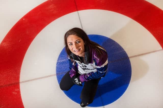 Eve Muirhead on the ice at the National Curling Academy in Stirling. Picture: John Devlin