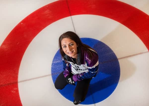 Eve Muirhead on the ice at the National Curling Academy in Stirling. Picture: John Devlin