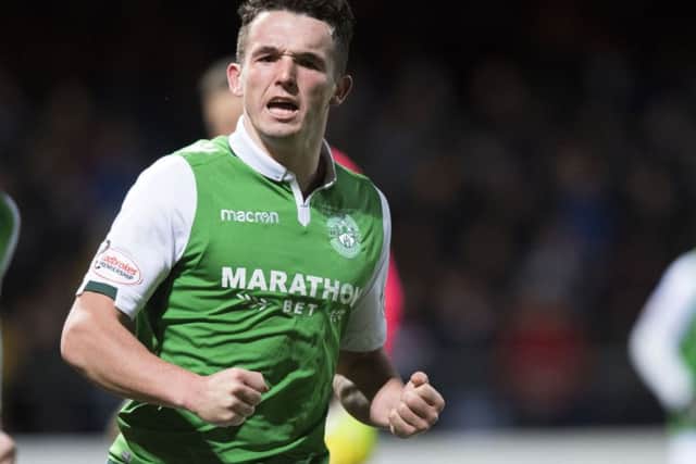 Neil Lennon says that Hibs have so far received 'no inquries' for influential midfielder John McGinn. Picture: Ross Parker/SNS