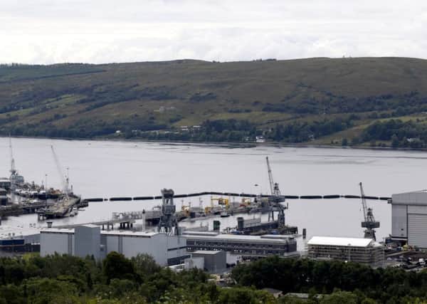 The Royal Navy's submarine base at Faslane. Picture: Russell Cheyne/WPA Pool/Getty Images