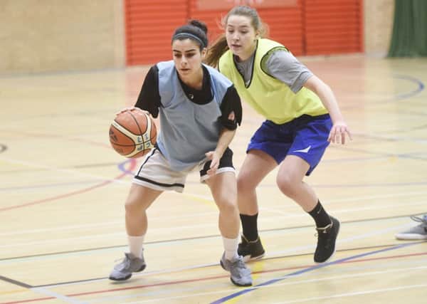 Robyn Lewis trains with Caledonia Pride ahead of Sunday's WBBL Cup final against Nottingham Wildcats. Picture: Greg Macvean